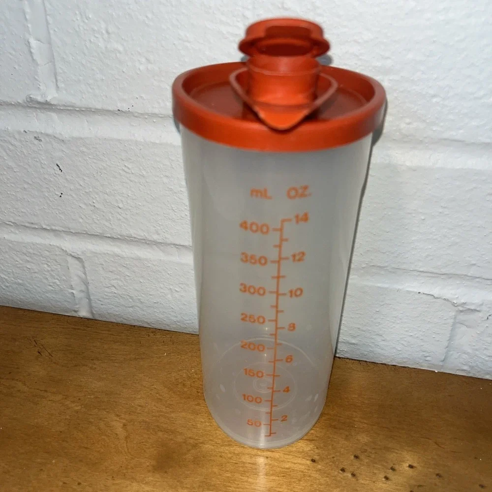 Vintage Tupperware Sweet Saver‎ Syrup Container w/ Red Lid & Pour Spout